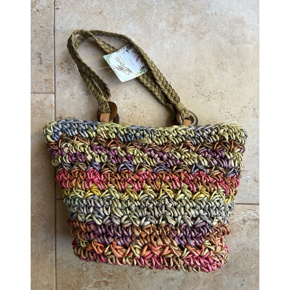 Cappelli Rainbow Straw Bag